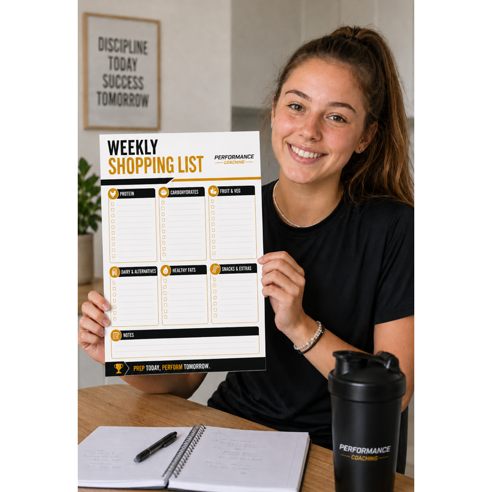 Weekly Shopping List – Youth Athlete Nutrition Planner