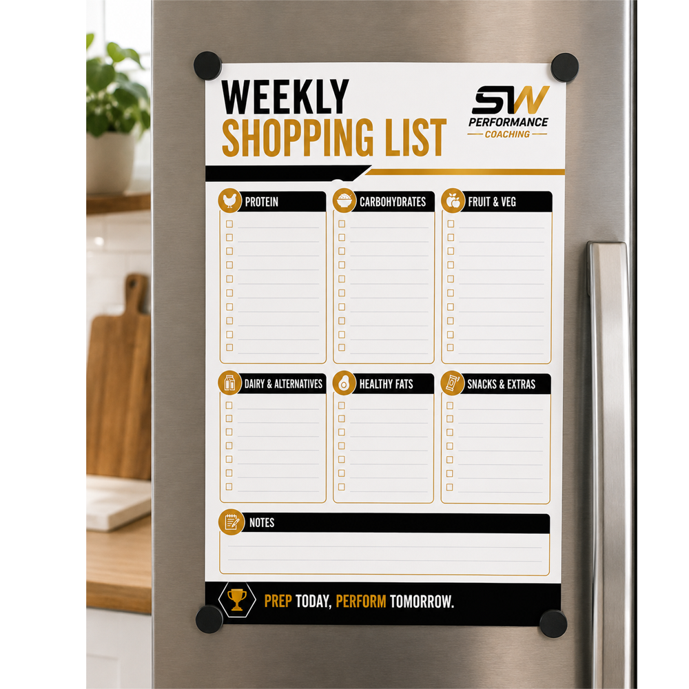 Weekly Shopping List – Youth Athlete Nutrition Planner