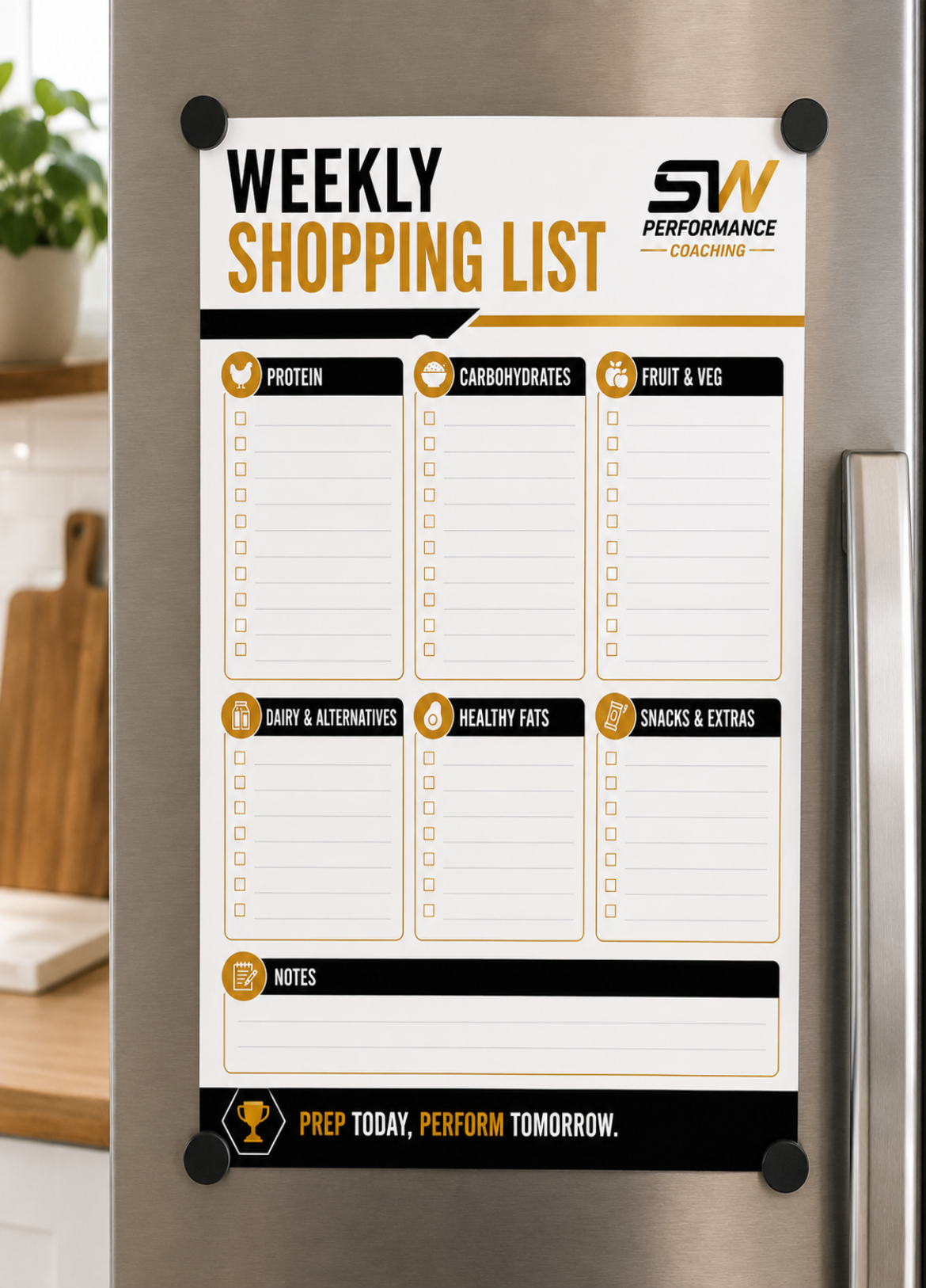 Weekly Shopping List – Youth Athlete Nutrition Planner